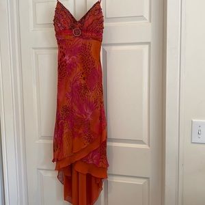 Sue Wong beaded High-Low cocktail or formal prom dress Size 4. Mint condition.